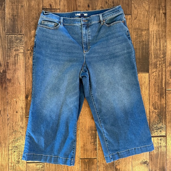 Lands' End Denim - Lands' End Crop Denim Jeans  - Classic Fit